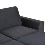 3 Pieces U shaped Sofa with Removable Ottomans | Home Elegance USA