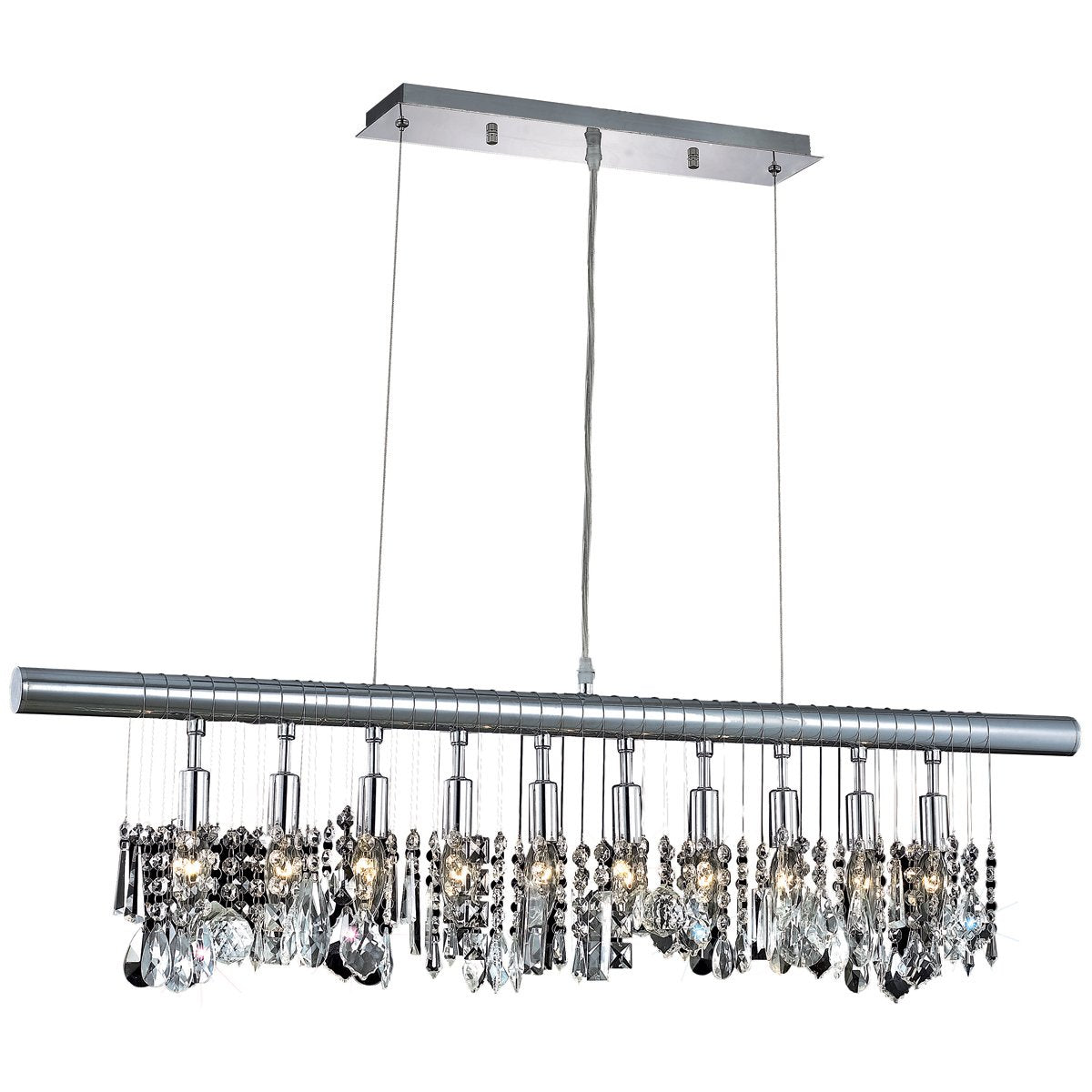 Elegant Lighting Chorus Line 10-Light Chrome Chandelier - Home Elegance USA