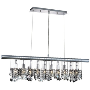 Chorus Line 10-Light Chrome Chandelier | Elegant Lighting