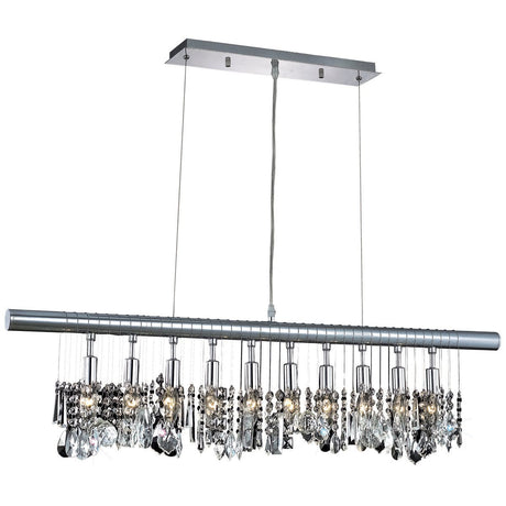 Elegant Lighting Chorus Line 10-Light Chrome Chandelier - Home Elegance USA