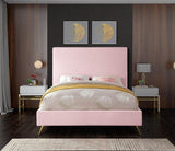 Meridian Furniture - Jasmine Velvet Queen Bed In Pink - Jasminepink-Q