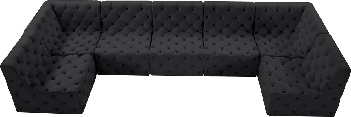 Tuft - Modular Sectional 7 Piece - Black - Fabric - Home Elegance USA