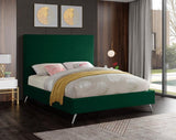 Meridian Furniture - Jasmine Velvet King Bed In Green - Jasminegreen-K