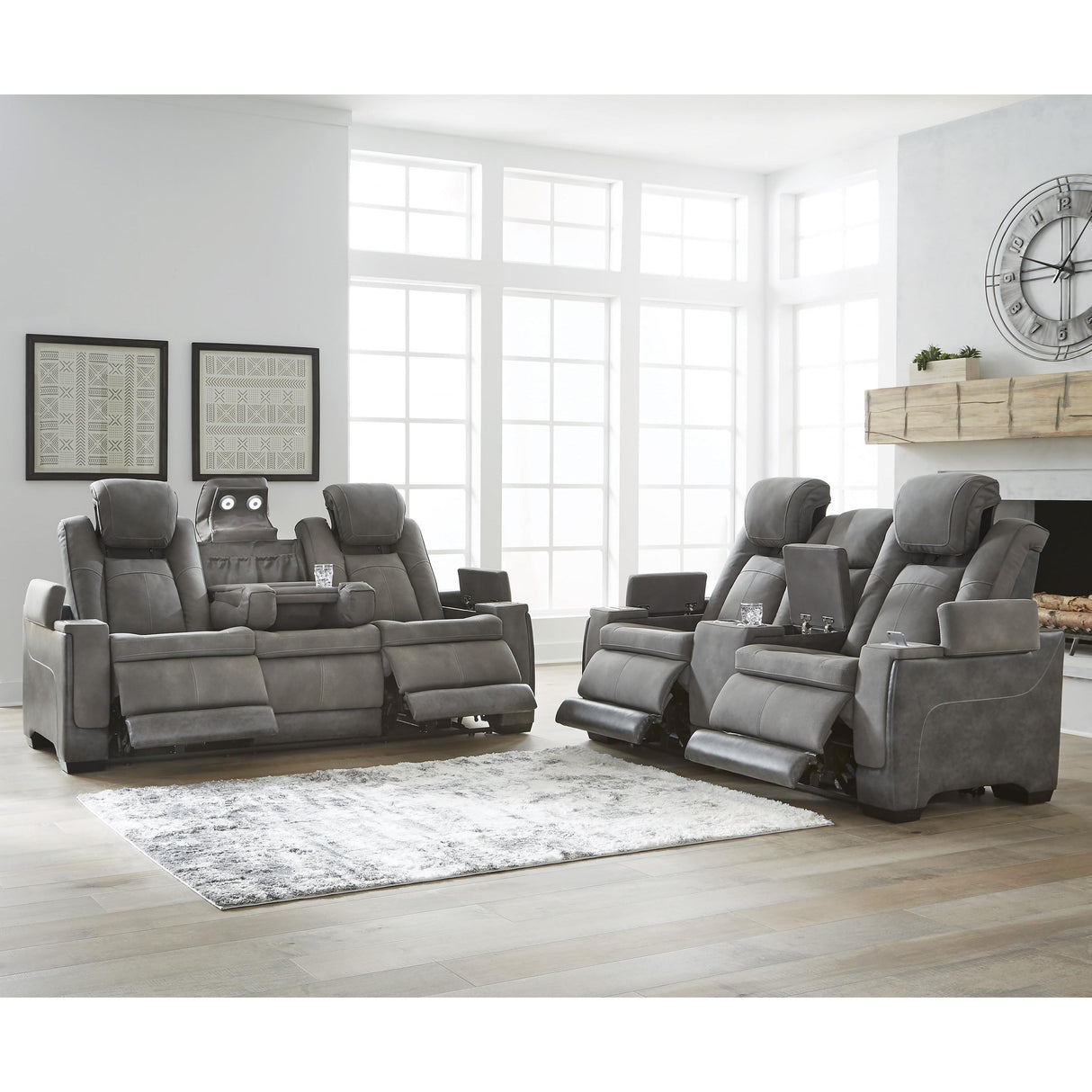 Signature Design By Ashley Next-Gen Durapella 22004 2 Pc Power Reclining Living Room Set - Home Elegance USA