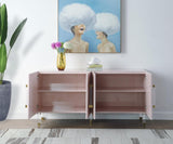 Meridian Furniture - Anastasia Sideboard-Buffet In Pink Lacquer - 319