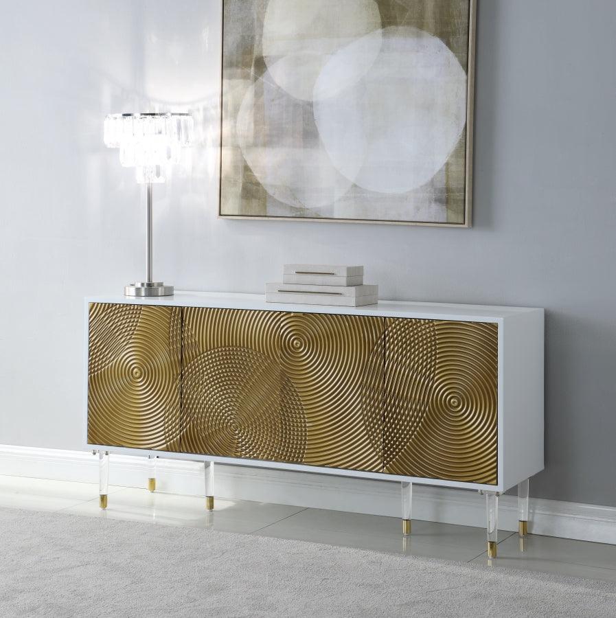 Meridian Furniture - Bellissimo Sideboard-Buffet In White Lacquer - 321