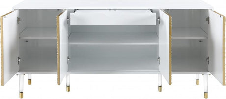 Meridian Furniture - Bellissimo Sideboard-Buffet In White Lacquer - 321