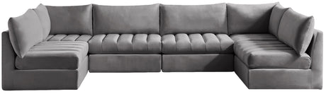 Jacob - Modular Sectional 6 Piece - Grey - Home Elegance USA