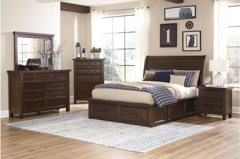 Homelegance - Logandale Queen Platform Bed In Brown - 1559-Q