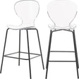 Clarion Counter Stool In Matte Black (Set Of 2) - 766-C | Meridian