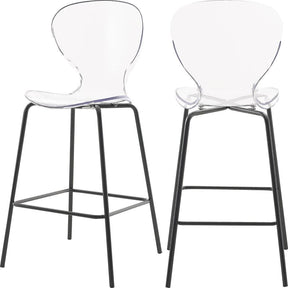 Clarion Counter Stool In Matte Black (Set Of 2) - 766-C | Meridian