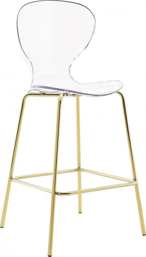 Meridian Furniture - Clarion Counter Stool In Gold (Set Of 2) - 767-C