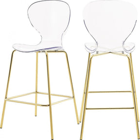 Clarion Counter Stool In Gold (Set Of 2) - 767-C | Meridian