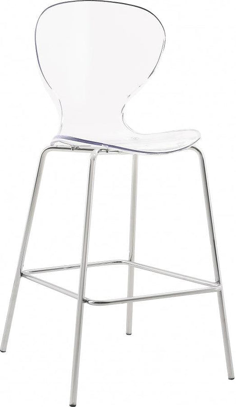 Meridian Furniture - Clarion Counter Stool In Chrome (Set Of 2) - 768-C