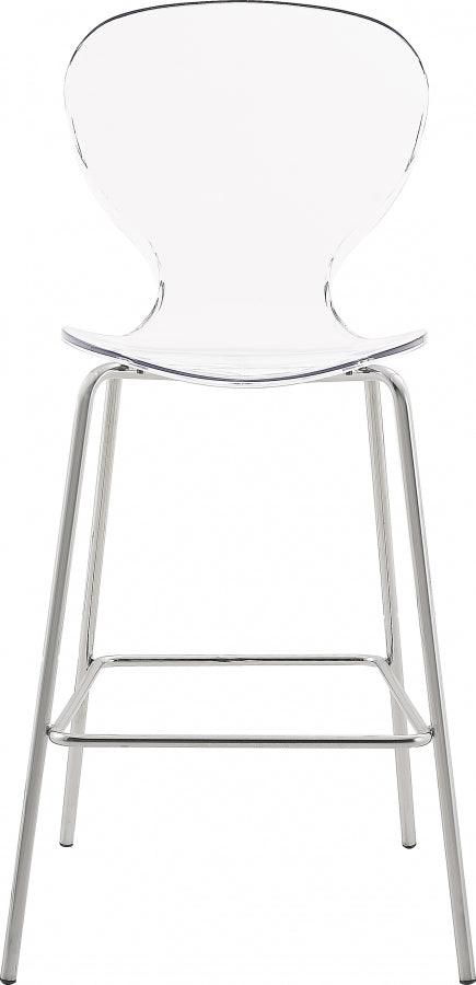 Meridian Furniture - Clarion Counter Stool In Chrome (Set Of 2) - 768-C