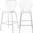 Clarion Counter Stool In Chrome (Set Of 2) - 768-C | Meridian