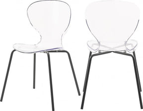 Clarion Dining Chair Set Of 2 In Matte Black- 769-C | Meridian