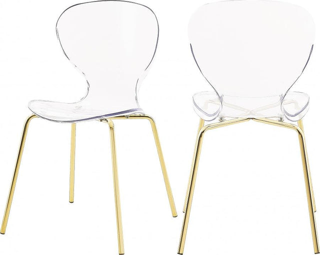 Meridian Furniture - Clarion Dining Chair Set Of 2 In Gold - 770-C