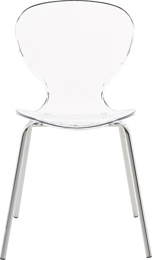 Meridian Furniture - Clarion Dining Chair Set Of 2 In Chrome - 771-C