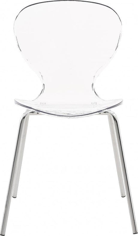 Meridian Furniture - Clarion Dining Chair Set Of 2 In Chrome - 771-C