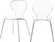 Clarion Dining Chair Set Of 2 In Chrome - 771-C | Meridian