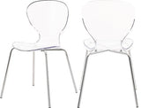 Meridian Furniture - Clarion Dining Chair Set Of 2 In Chrome - 771-C