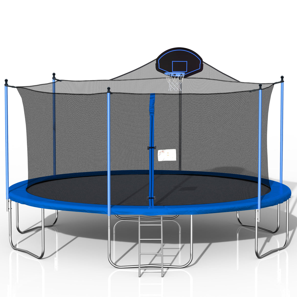 16FT TRAMPOLINE(BLUE) WITH BOARD,METAL - W285S00011 - image - 3