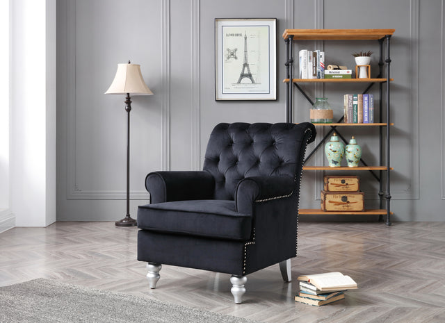 Glory Furniture Anna G0814-C Accent Arm Chair , BLACK - Home Elegance USA