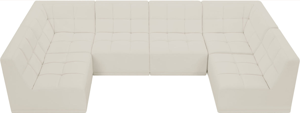 Relax - Modular Sectional 6 Piece - Cream - Home Elegance USA