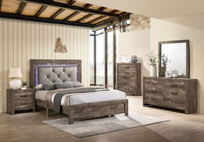 Larissa - 5 Piece Queen Bedroom Set With Chest - Natural Tone