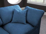 Plush - Cloud 5 Piece Modular Sectional - Navy - Home Elegance USA