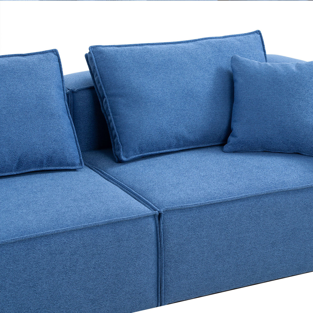 4 - Piece Upholstered Sectional Sofa in Blue - W876S00084 - image - 5