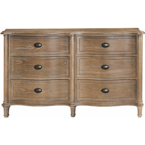 Curated Devon Drawer Dresser Studio Finish with 6 Drawers | Universal