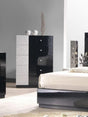 Turin Light Grey And Black Lacquer Chest - 17854-C | J&M