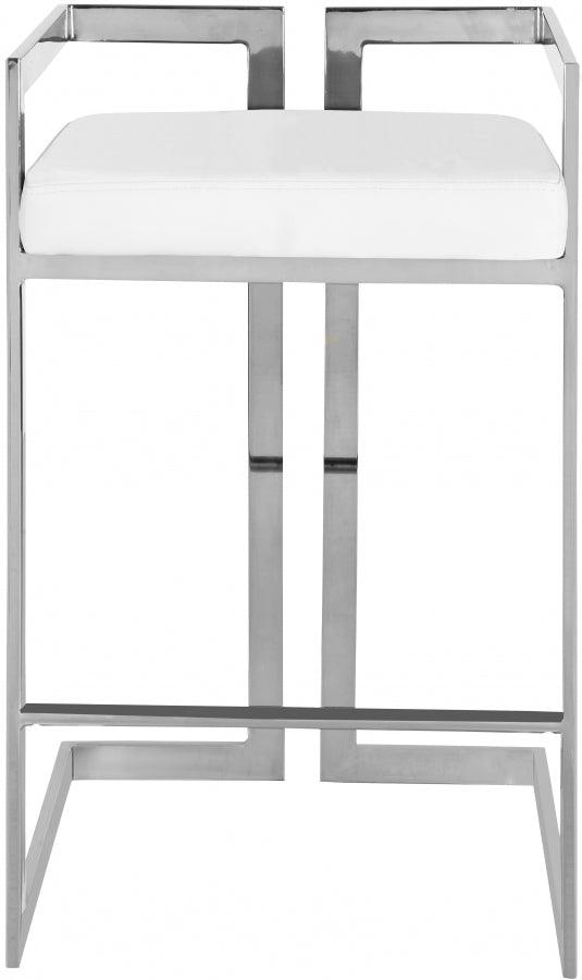 Meridian Furniture - Ezra Faux Leather Counter Stool Set Of 2 In White - 910White-C