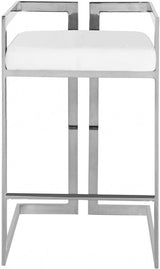 Meridian Furniture - Ezra Faux Leather Counter Stool Set Of 2 In White - 910White-C