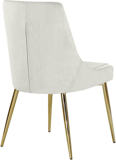 Meridian Furniture - Karina Velvet Dining Chair Set Of 2 In Cream - 783Cream-C