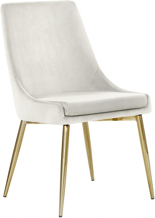 Meridian Furniture - Karina Velvet Dining Chair Set Of 2 In Cream - 783Cream-C