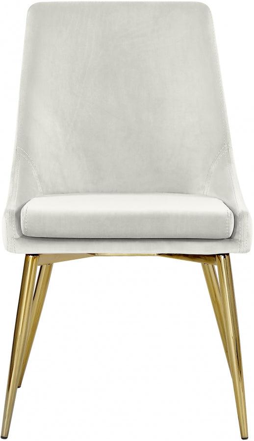 Meridian Furniture - Karina Velvet Dining Chair Set Of 2 In Cream - 783Cream-C