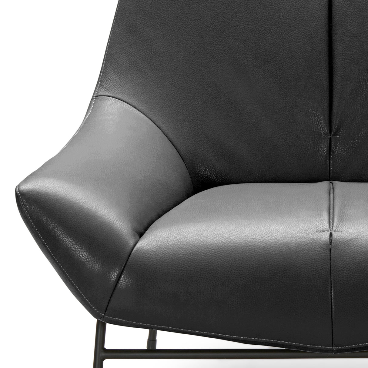 Divani Casa Colt Modern Grey Eco-Leather Accent Chair - Home Elegance USA