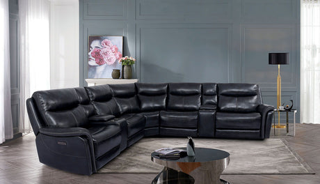 Braylee - Power Sectional - Dark Navy - Home Elegance USA