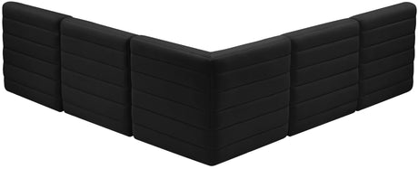 Quincy - Modular Sectional - Black - Fabric - Modern & Contemporary - Home Elegance USA