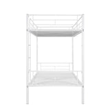 Twin Over Twin Metal Bunk Bed (White)( old sku: MF189201KAA ) - Home Elegance USA