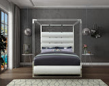 Meridian Furniture - Encore Faux Leather Queen Bed In White - Encorewhite-Q
