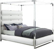 Encore Faux Leather Queen Bed In White - Encorewhite-Q | Meridian