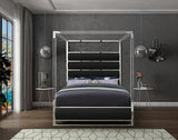 Meridian Furniture - Encore Faux Leather Queen Bed In Black - Encoreblack-Q