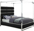 Encore Faux Leather King Bed In Black - Encoreblack-K | Meridian
