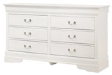 Glory Furniture LouisPhillipe G02190-D Dresser , White - Home Elegance USA