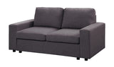 Brenton Loveseat in Dark Gray Linen | Home Elegance USA