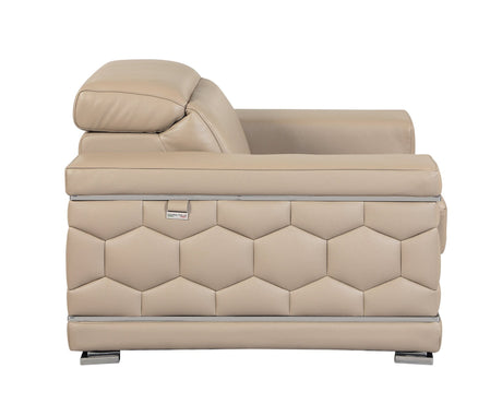 Top Grain Italian Leather Chair - Home Elegance USA